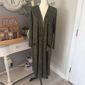 LuLaRoe Olive Green Long Jacket